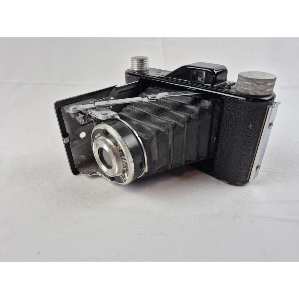 Rollex 20 Vintage Folding Bellows Camera USA Made With Rohlik Leather Case Gift